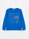 Crew Neck Printed Long Sleeve Boy T-shirt